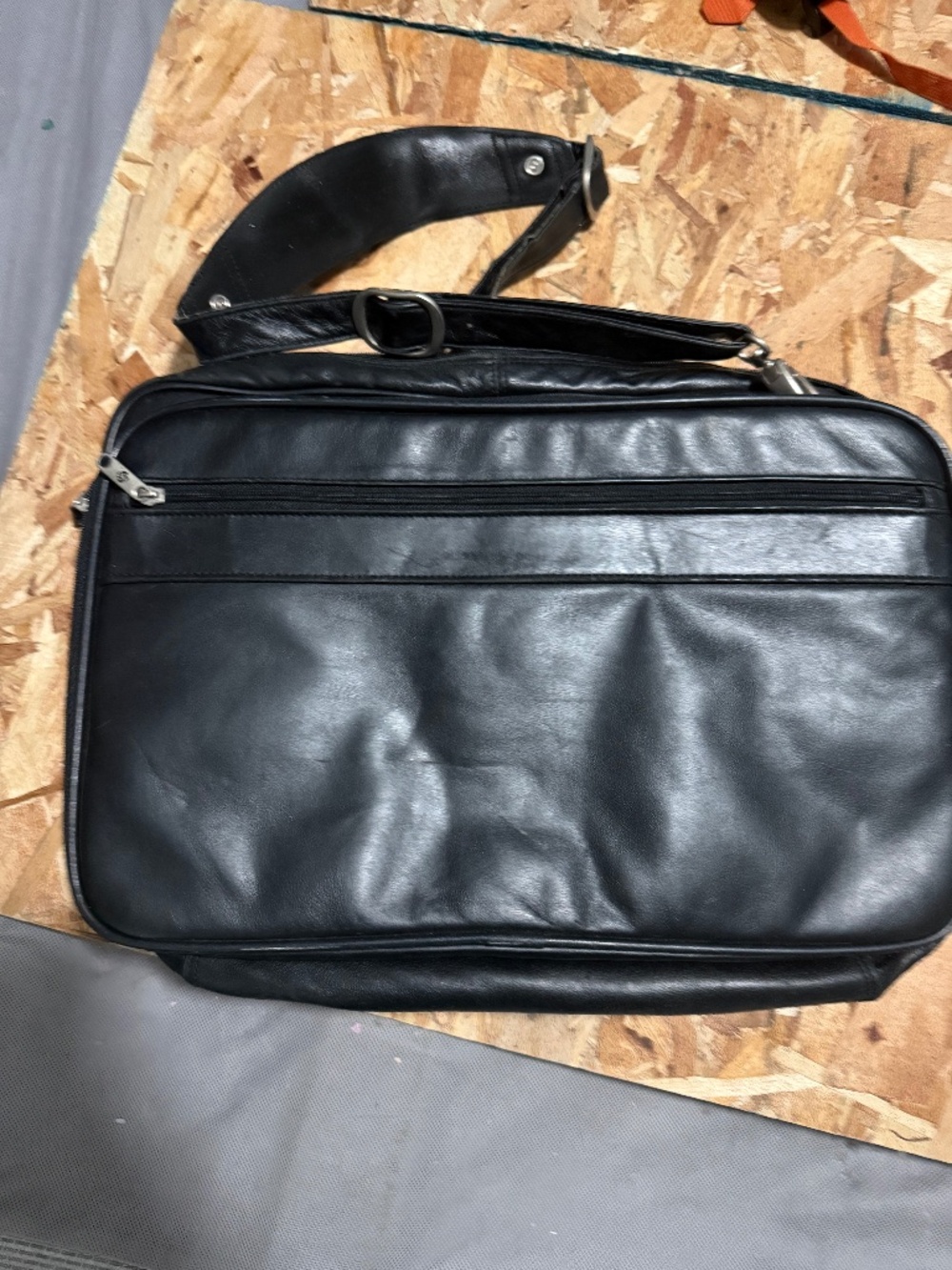 Leather laptop bag